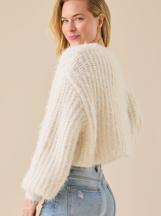 Cassidy Fuzzy Ribbed Pullover Detail 4 - TULLABEE