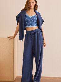 Balanced Ease Ribbed Wide Leg Pants - TULLABEE