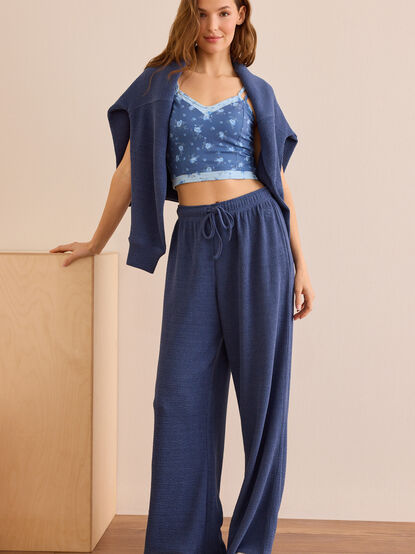 Balanced Ease Ribbed Wide Leg Pants - TULLABEE