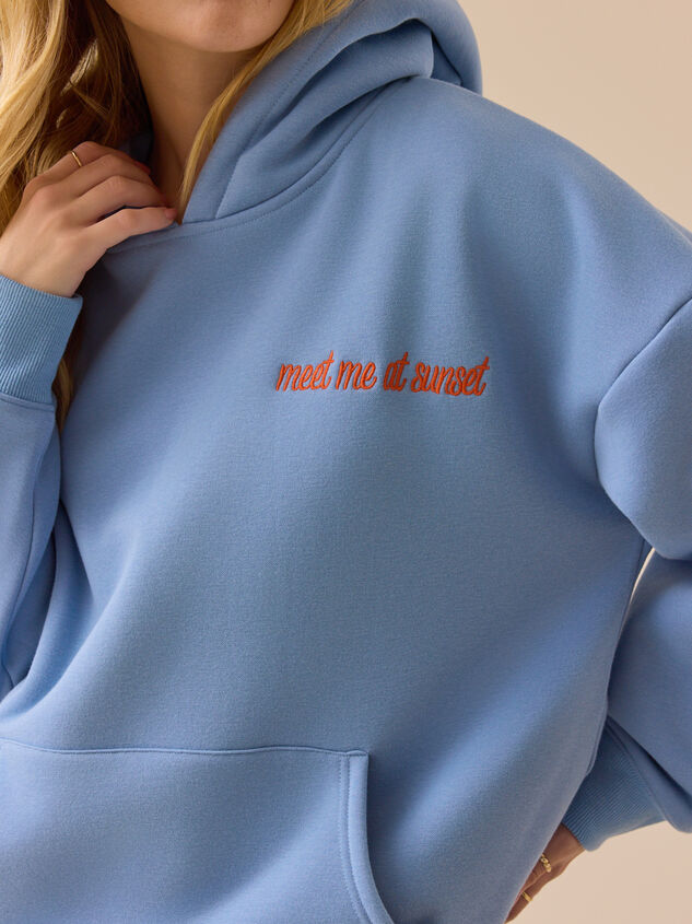 Meet At Sunset Embroidered Hoodie Detail 4 - TULLABEE