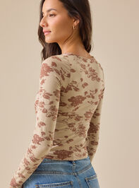 Halo Long Sleeve Jacquard Top Detail 5 - TULLABEE