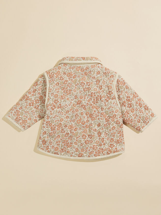 Clover Floral Quilted Jacket by Quincy Mae Detail 2 - TULLABEE
