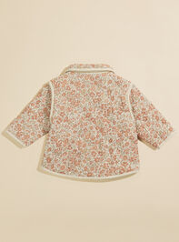 Clover Floral Quilted Jacket by Quincy Mae Detail 2 - TULLABEE