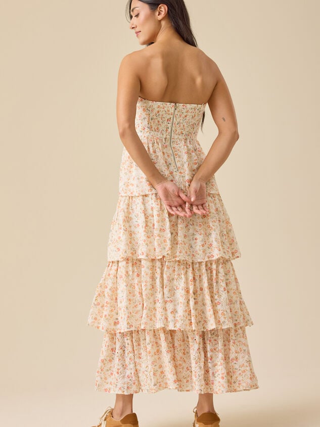 Dawn Floral Maxi Dress Detail 4 - TULLABEE