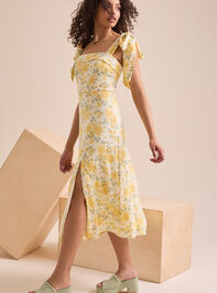 Selena Floral Midi Dress Detail 2 - TULLABEE