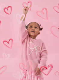 Precious Embroidered Bow Sweater - TULLABEE
