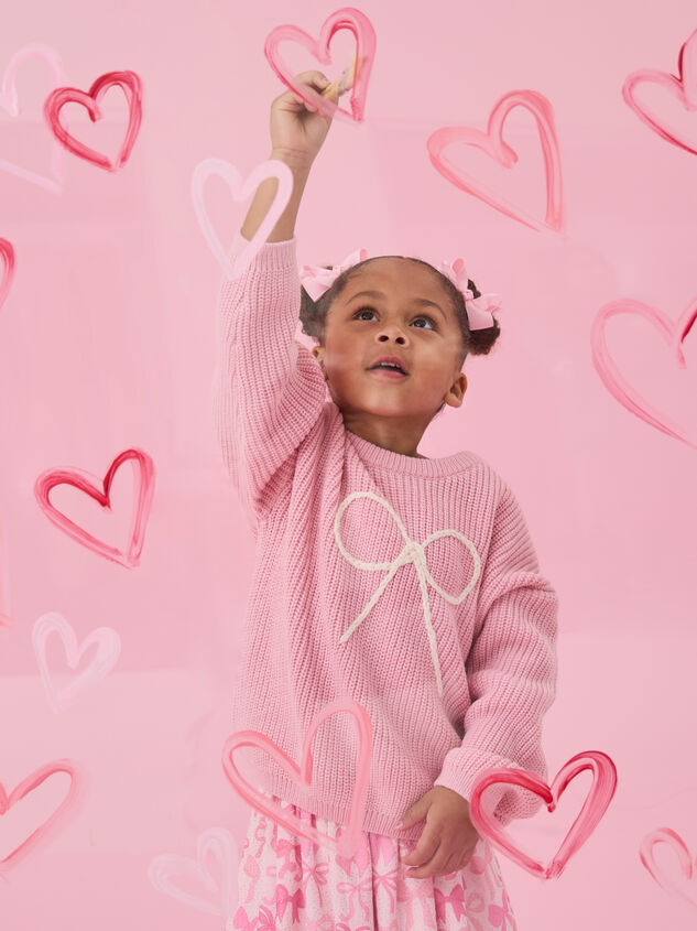 Precious Embroidered Bow Sweater - TULLABEE