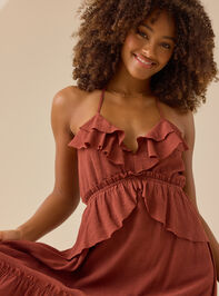 Mattie Ruffle Maxi Dress Detail 4 - TULLABEE