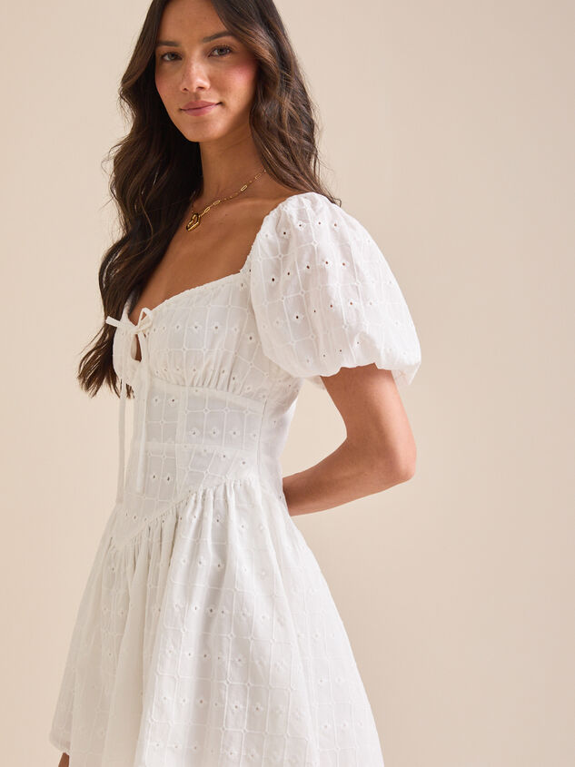 Tillee Eyelet Mini Dress Detail 3 - TULLABEE
