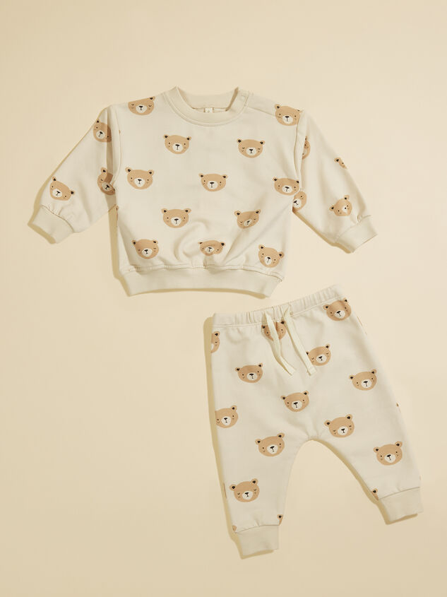 Teddy Bear Sweatshirt by Quincy Mae Detail 4 - TULLABEE