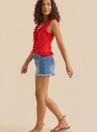 Ollie Tie Front Top Detail 3 - TULLABEE