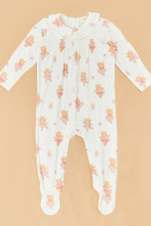 Ballet Bear Smocked Footie - Altar'd State - 