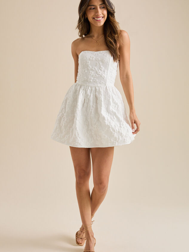 Emberly Strapless Mini Dress Detail 2 - TULLABEE