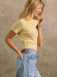 Nova Cashmere Cropped Sweater Detail 6 - TULLABEE