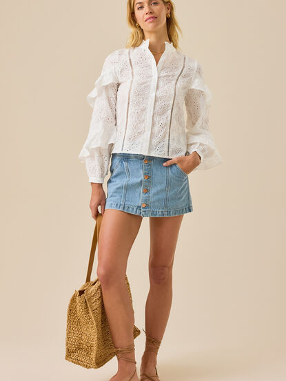 Darby Button Down Skirt - TULLABEE