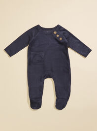 Janie Ribbed Velour Footie by MudPie - TULLABEE