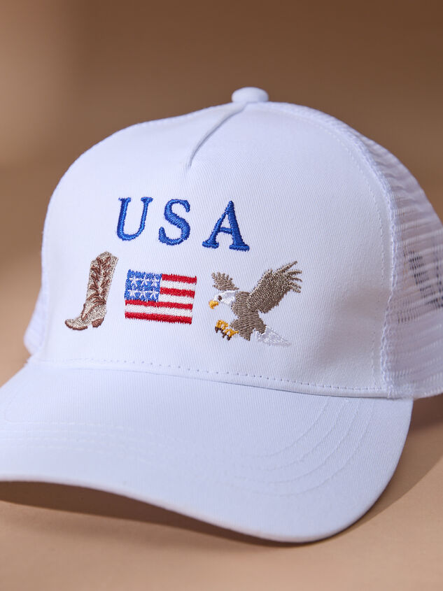 USA Icons Trucker Hat Detail 2 - TULLABEE