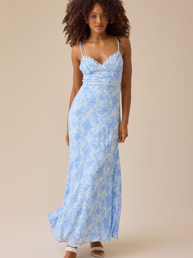 Syra Floral Maxi Dress Detail 6 - TULLABEE