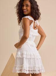 Daphne Tiered Mini Dress Detail 5 - TULLABEE