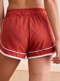 Happy Camper Contrast Shorts Detail 4 - TULLABEE