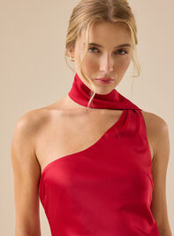Connie Satin Maxi Dress Detail 4 - TULLABEE