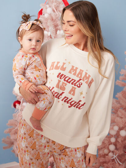 Silent Night Mama Graphic Sweatshirt - TULLABEE