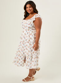 Lucy Floral Tiered Dress Detail 4 - TULLABEE