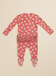 Daisy Dot Ruffle Footie Detail 2 - TULLABEE