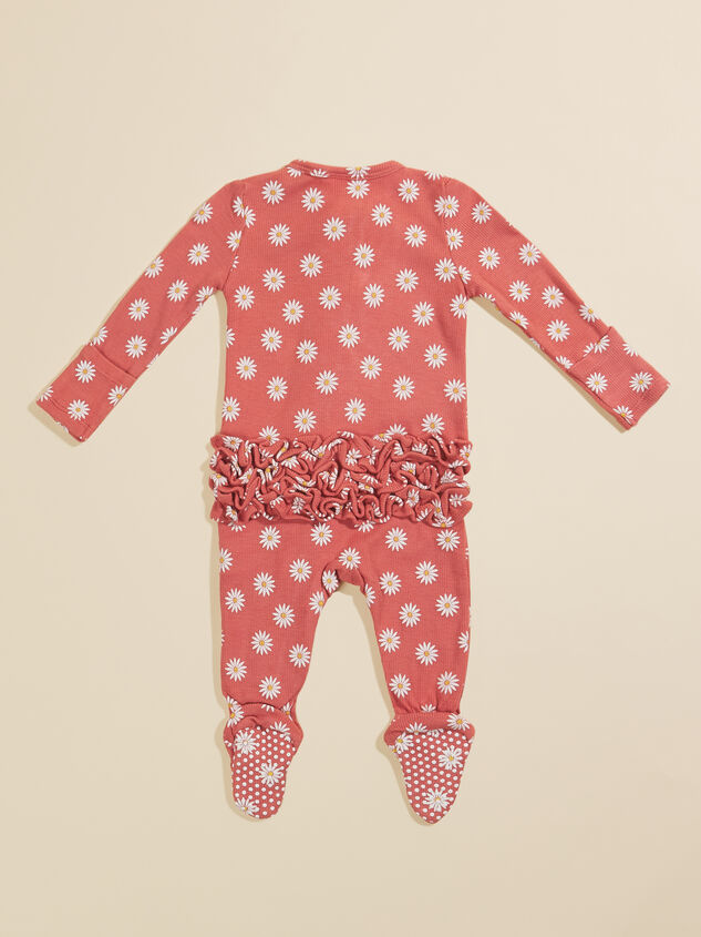 Daisy Dot Ruffle Footie Detail 2 - TULLABEE
