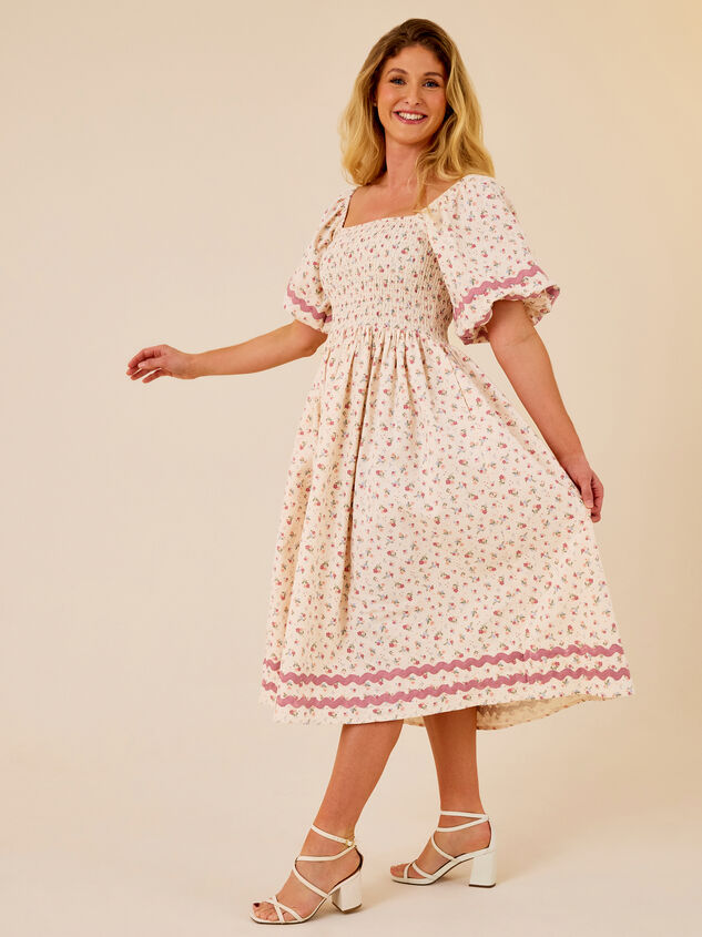 Zoey Floral Mama Dress Detail 4 - TULLABEE