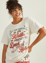 Deck These Halls Graphic Mama Tee Detail 2 - TULLABEE
