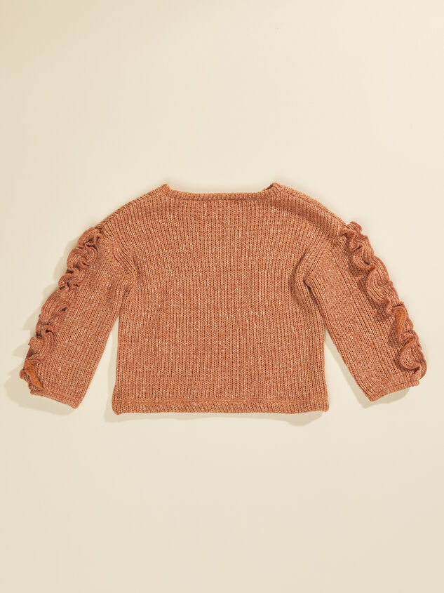 Jess Ruffle Sleeve Sweater Detail 2 - TULLABEE
