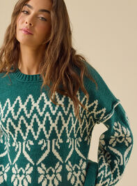 Colleen Fair Isle Sweater Detail 2 - TULLABEE