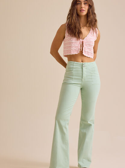 Annley Tie Front Wavy Shrug - TULLABEE