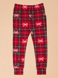Hadley Bow Plaid Lounge Set Detail 4 - TULLABEE