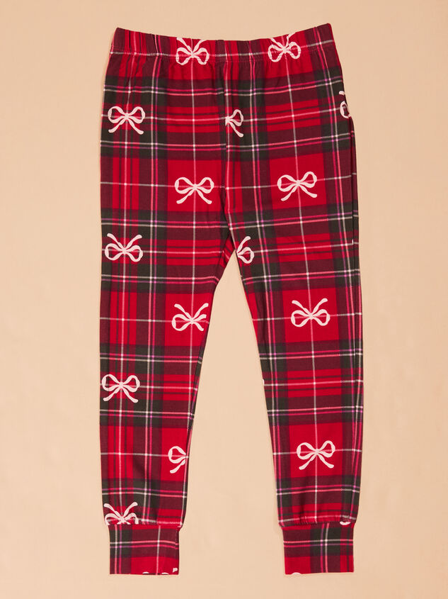 Hadley Bow Plaid Lounge Set Detail 4 - TULLABEE