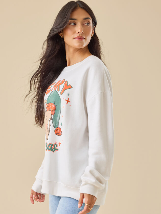 Beary Christmas Sweatshirt Detail 4 - TULLABEE