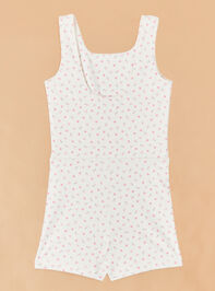 Evie Ditsy Floral Unitard Detail 4 - TULLABEE