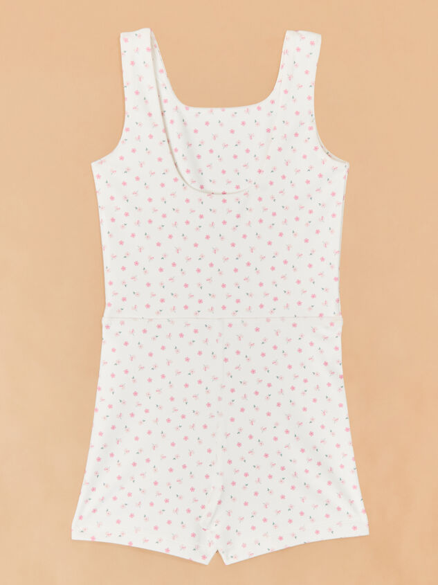 Evie Ditsy Floral Unitard Detail 4 - TULLABEE