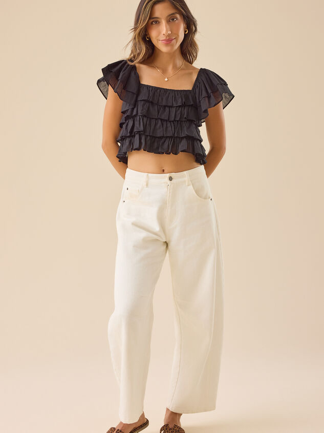 Simone Ruffle Top Detail 3 - TULLABEE