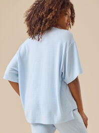 Noah Stripe Oversized Tee Detail 6 - TULLABEE