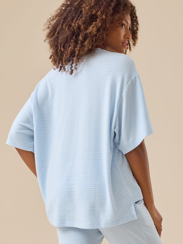 Noah Stripe Oversized Tee Detail 6 - TULLABEE