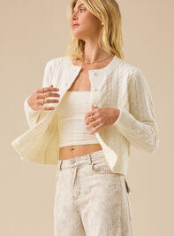 Harlow Pearl Button Cardigan Detail 5 - TULLABEE
