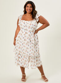 Lucy Floral Tiered Dress Detail 3 - TULLABEE