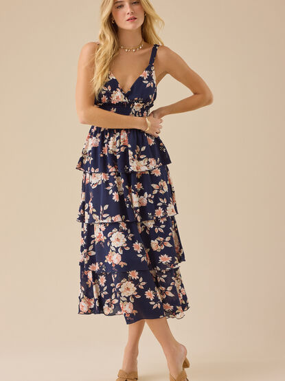 Londonly Floral Tiered Maxi Dress - TULLABEE