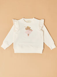 Ballet Bear Ruffle Sweatshirt - TULLABEE