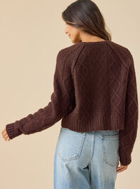 Shauna Cable Knit Cardigan Detail 5 - TULLABEE