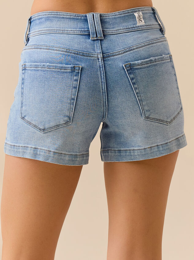 Lucia Denim Shorts Detail 4 - TULLABEE
