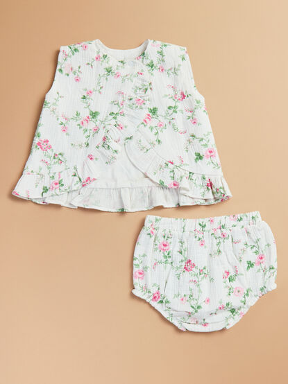 Anaya Floral Top and Bloomer Set - TULLABEE