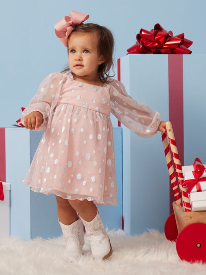 Shana Polka Dot Dress & Bloomer Set - TULLABEE